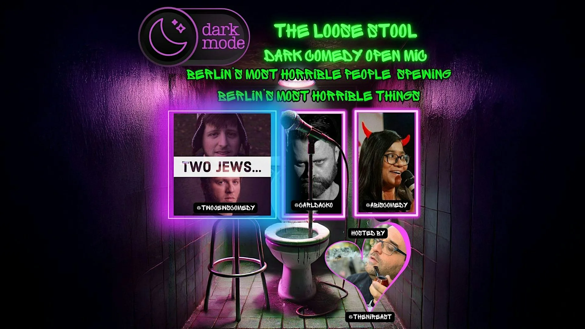 Dark Mode #100 – The Loose Stool W/ Two Jews, Carl Dacko, Abi Mohanty