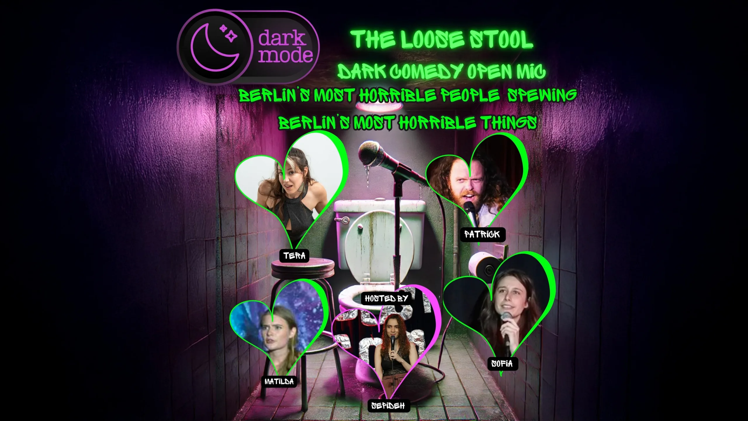 Dark Mode #109  – The Loose Stool Dark Comedy Open Mic